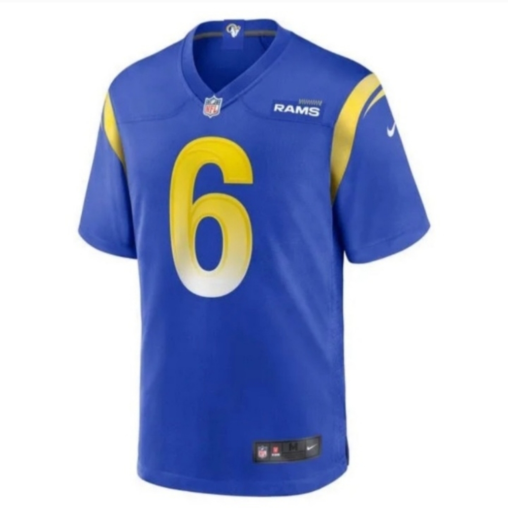 Men's Nike Royal Los Angeles Rams Game Player Jersey Size: 3XL.  Custom